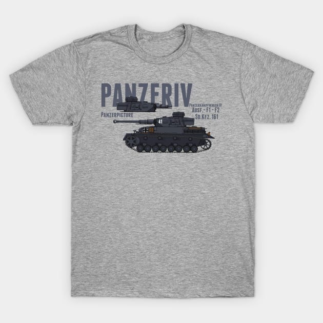Panzer IV Ausf.F2 and F1 T-Shirt T-Shirt by Panzerpicture